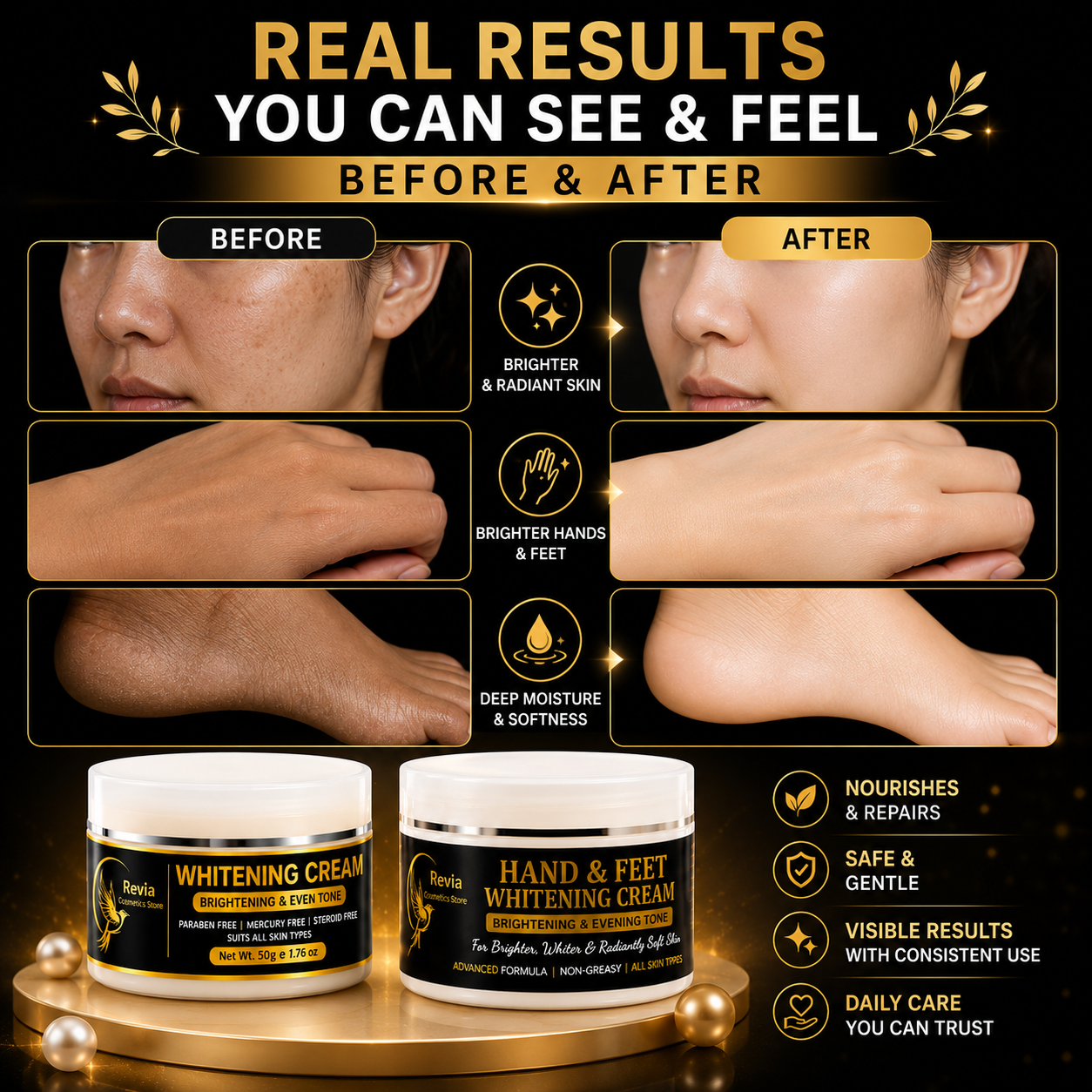 Glow Duo Deal – Hand & Feet Whitening Cream ✨
