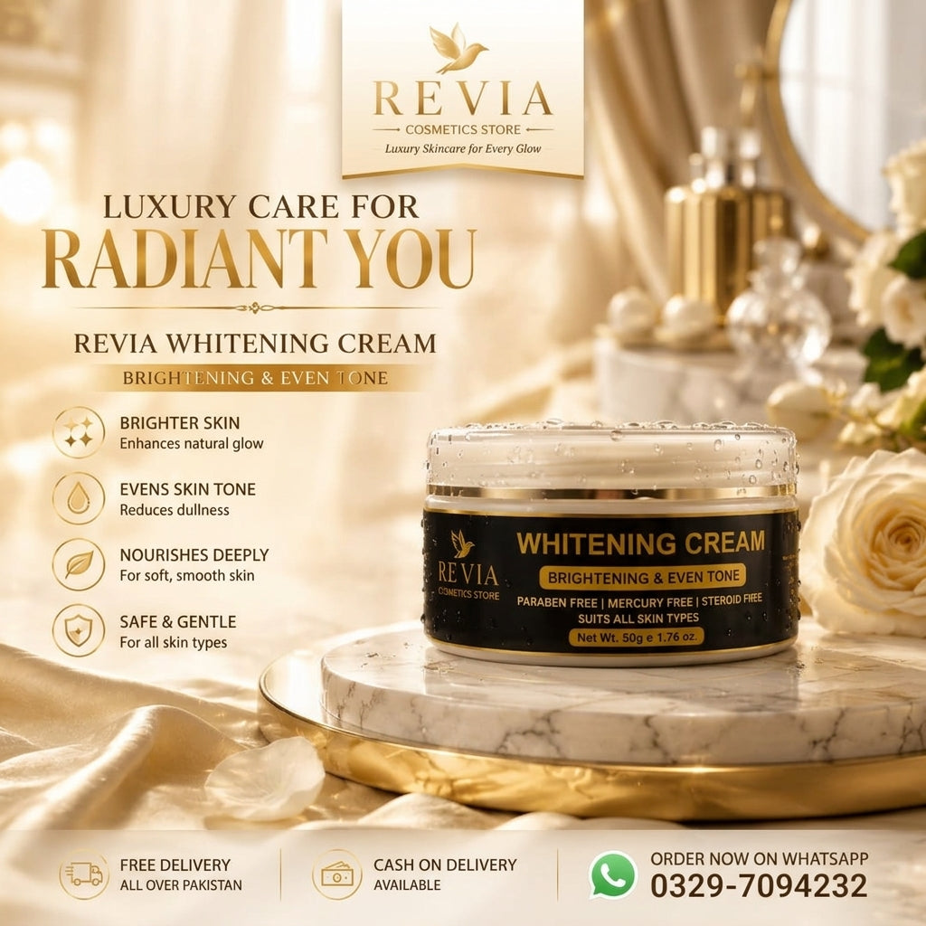 Revia Whitening Cream – Instant Glow & Skin Brightening Formula ✨